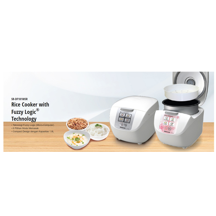 Panasonic Rice Cooker 1.8 Liter 4in1 - SR-DF181WSR